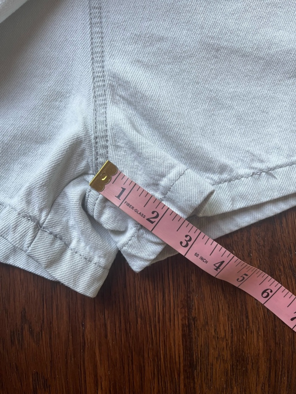 Zara Light Gray Mini Denim Skort Size Small - Picture 6 of 6